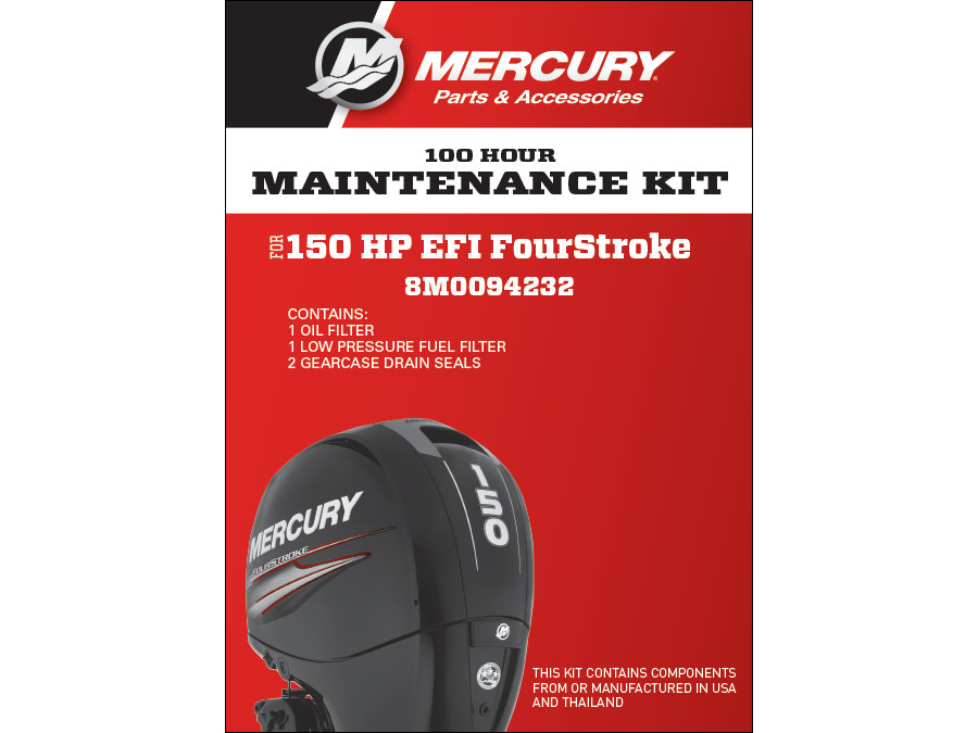 Wartungskit 100h Mercury F105, F135, F150 EFI auch Jet und SeaPro, 8M0094232