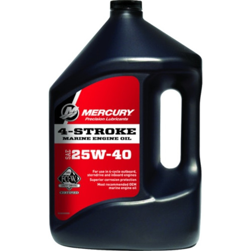 Mercury SAE 25W-40, 4-Stroke Marine Motoröl, 4l Flasche, 8M0206954, 8M0086224