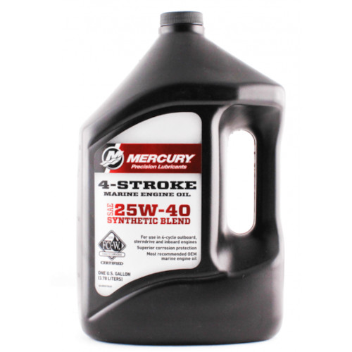 Mercury SAE 25W-40 Synthetic, 4-Stroke Marine Motoröl, 4l Flasche, 8M0206956