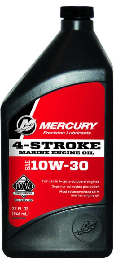 Mercury SAE 10W-30, 4-Stroke Marine Motoröl, 1l Flasche, 8M0206950 
