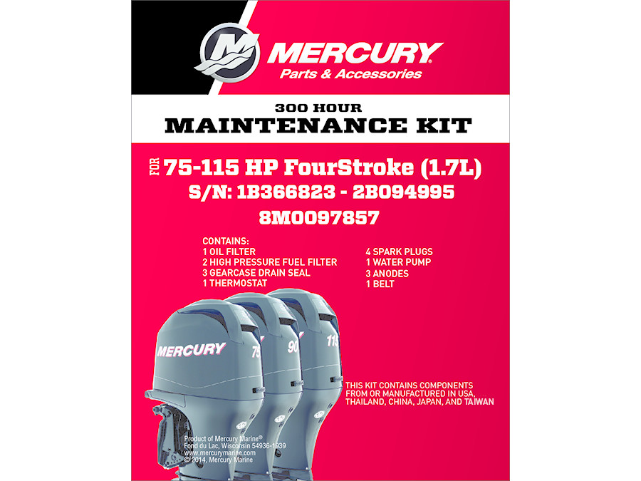 Wartungskit 300h Mercury F75, F80, F90, F100, F115, 8M0097857