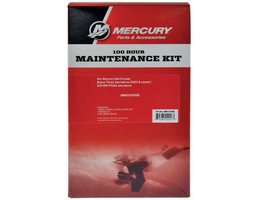 Wartungskit 100h Mercruiser Bravo Three, Bravo X, 8M0147058