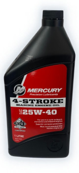 Mercury SAE 25W-40, 4-Stroke Marine Motoröl, 1l Flasche, 8M0206953, 8M0086223