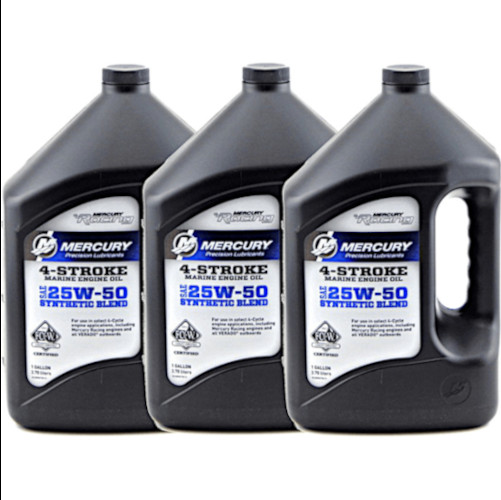 Mercury SAE 25W-50, 4-Stroke Marine Motoröl, 4l Flasche, 8M0096727