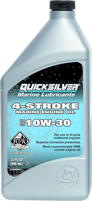 Quicksilver SAE 10W-30, 4-Stroke Marine Motoröl, 1l Flasche, 8M0086220