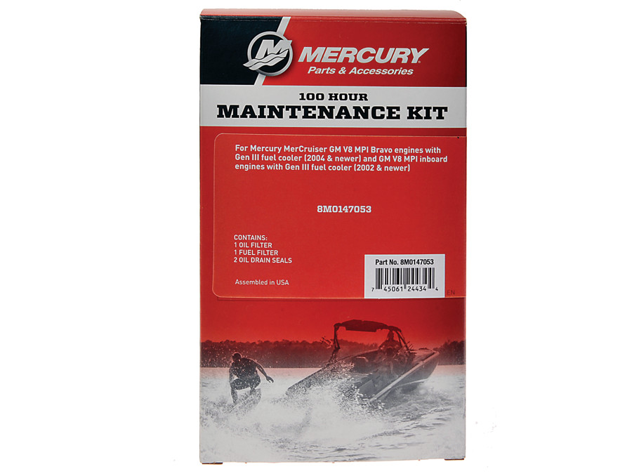 Wartungskit 100h Mercruiser 5.0l, 5,7l, 377 MAG MPI, 8,2l MAG auch EC & Horizon Modelle, Bravo, 8M0147053