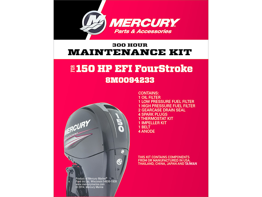 Wartungskit 300h Mercury F105, F135, F150 EFI auch Jet und SeaPro, 8M0094233